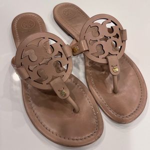 Tory Burch Miller sandals light beige